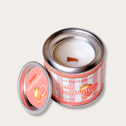 フレッシュグレープフルーツ - ペンキ缶キャンドル